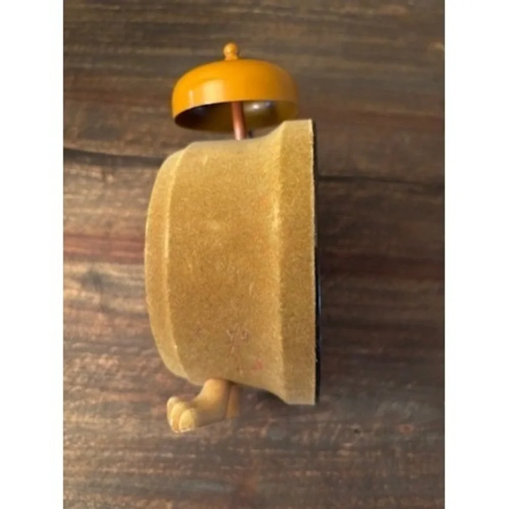 VINTAGE Hanna-Barbera Scooby-Doo Double-Bell Alarm Clock with fuzzy finish‎